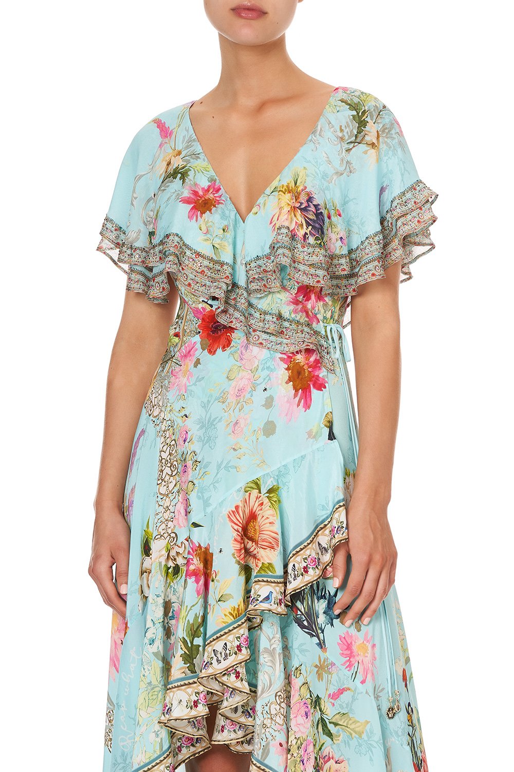 FRILL SLEEVE LONG DRESS A ROYAL STITCH UP