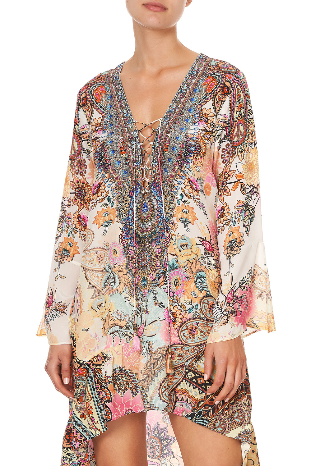 SHORT DRESS WITH HIGH LOW HEM CARNABY DISCO