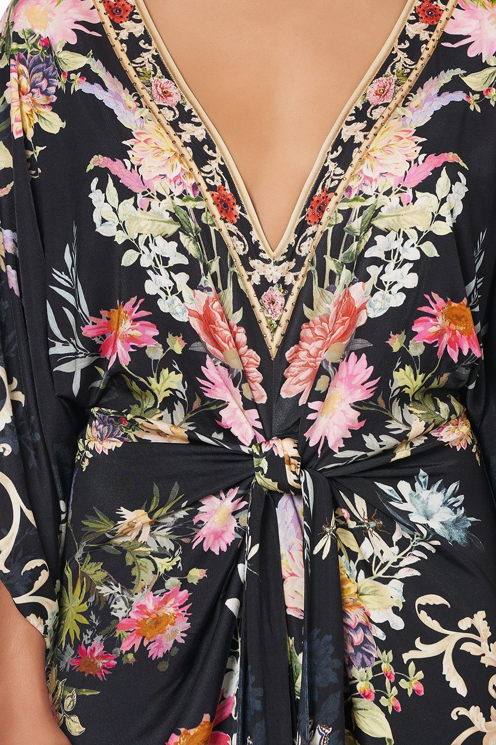 JERSEY TWIST SLEEVE DRESS HAMPTON HIVE