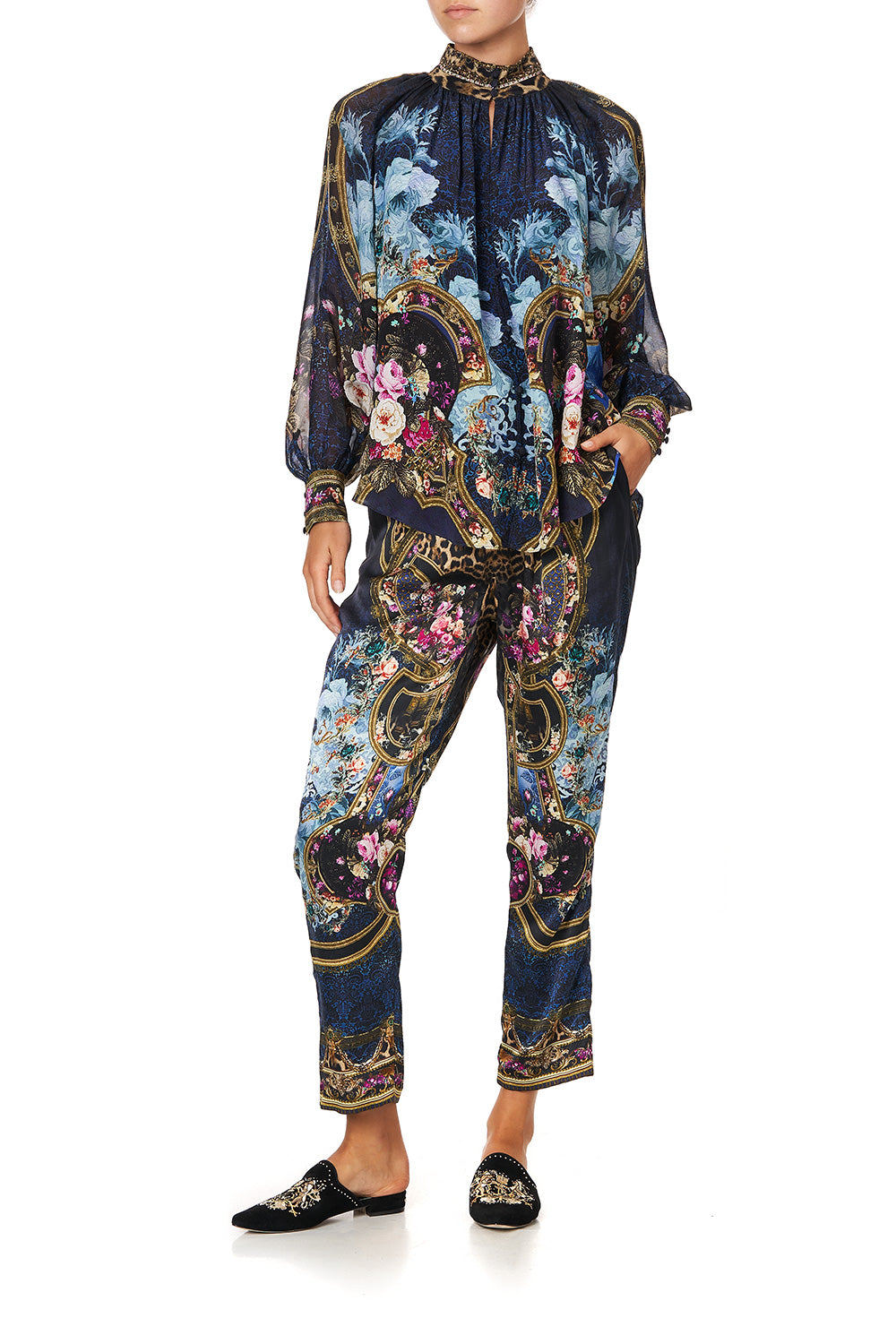 RAGLAN BUTTON UP SHIRT FIELDS OF TREASURE