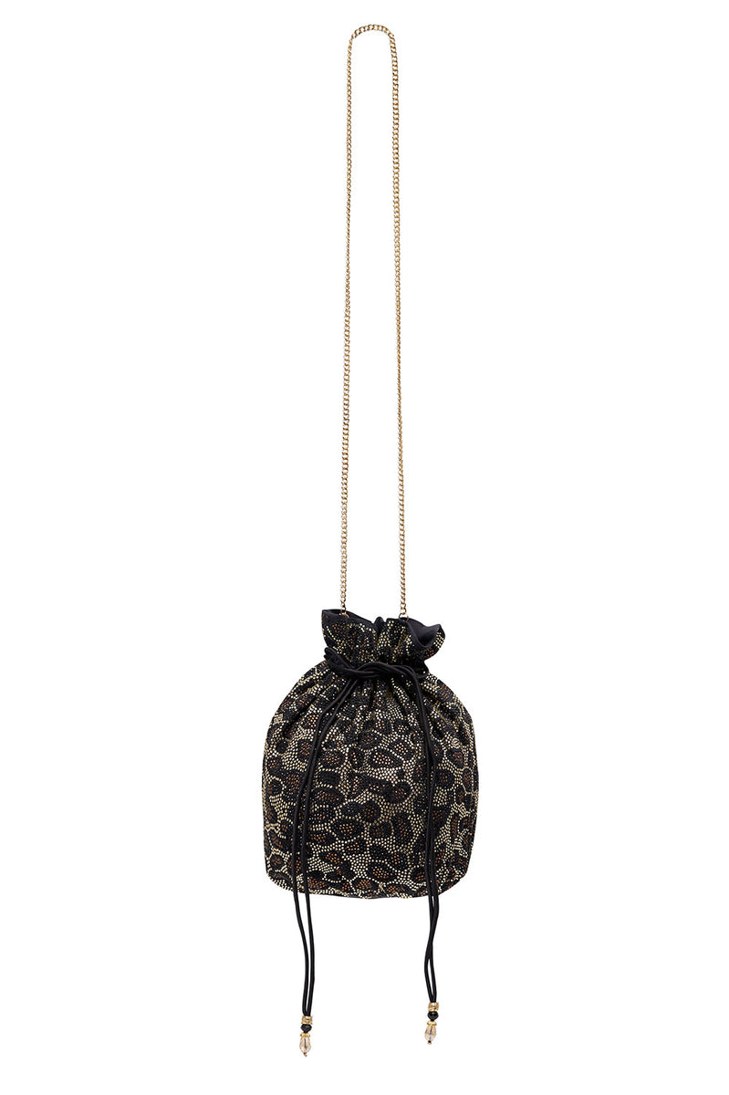 CAMILLA Women Round Drawstring Pouch - Luxe Navy