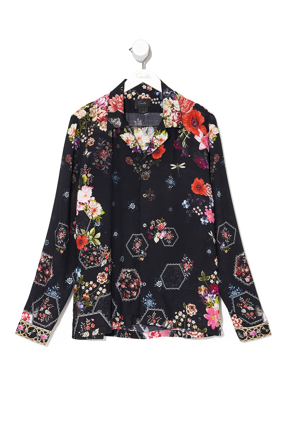 LONG SLEEVE CAMP COLLARED SHIRT HAMPTON HIVE