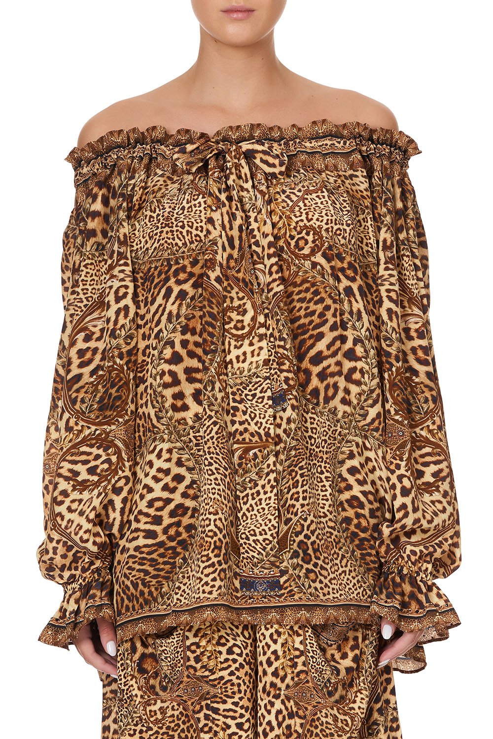 ROUND NECK GATHERED BLOUSE LADY LODGE