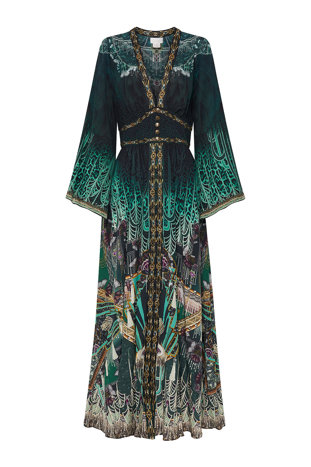 KIMONO SLEEVE DRESS WITH SHIRRING DETAIL FITZGERALDS FLAPPER