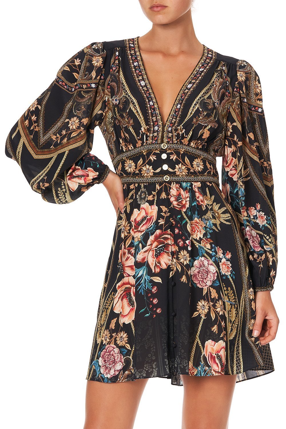 CURVED WAISTBAND SHORT DRESS BELLE OF THE BAROQUE