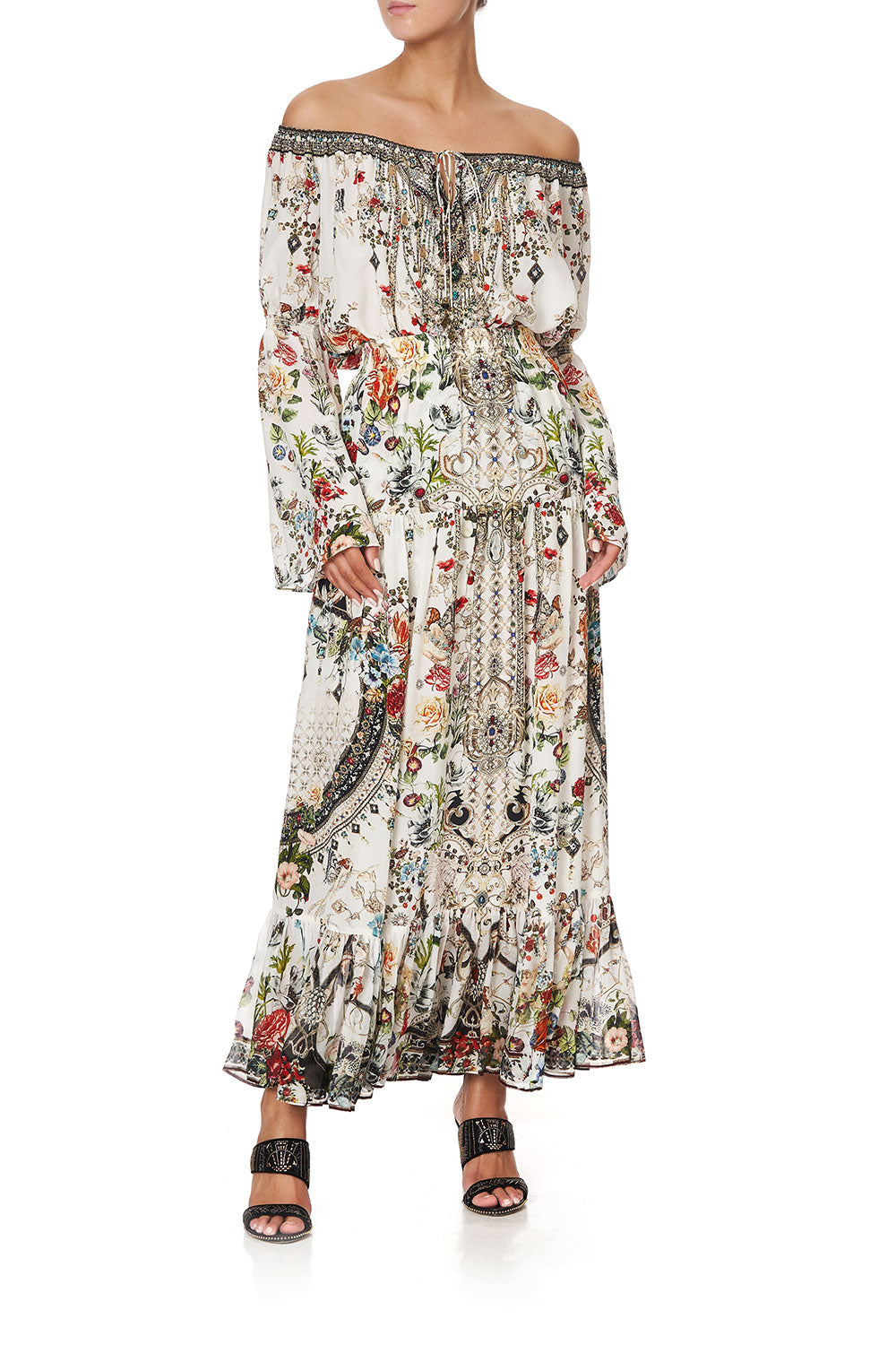 DROP SHOULDER BELL SLEEVE TOP SHAKESPEARES GARDEN