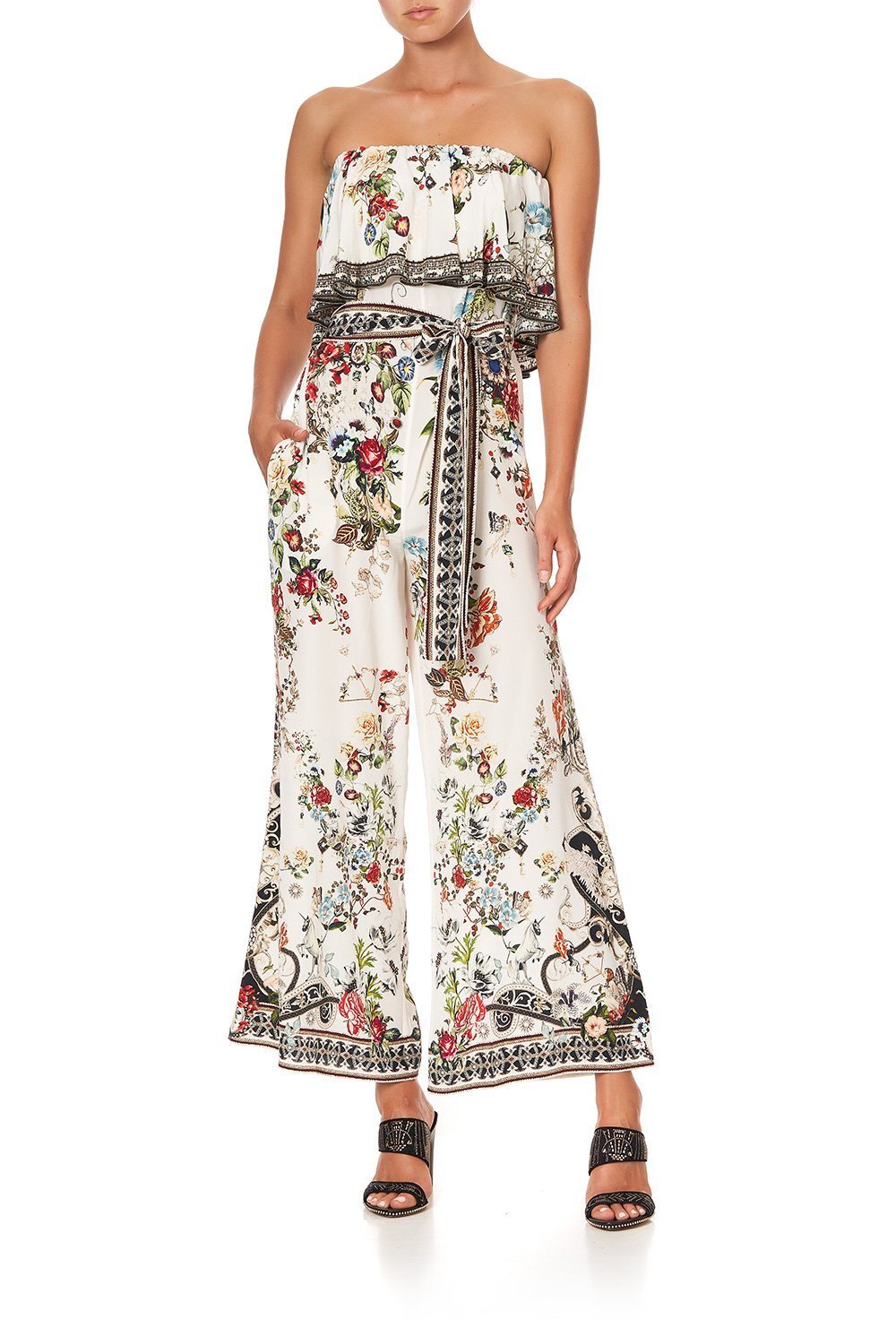 STRAPLESS JUMPSUIT WITH FRILL SHAKESPEARES GARDEN