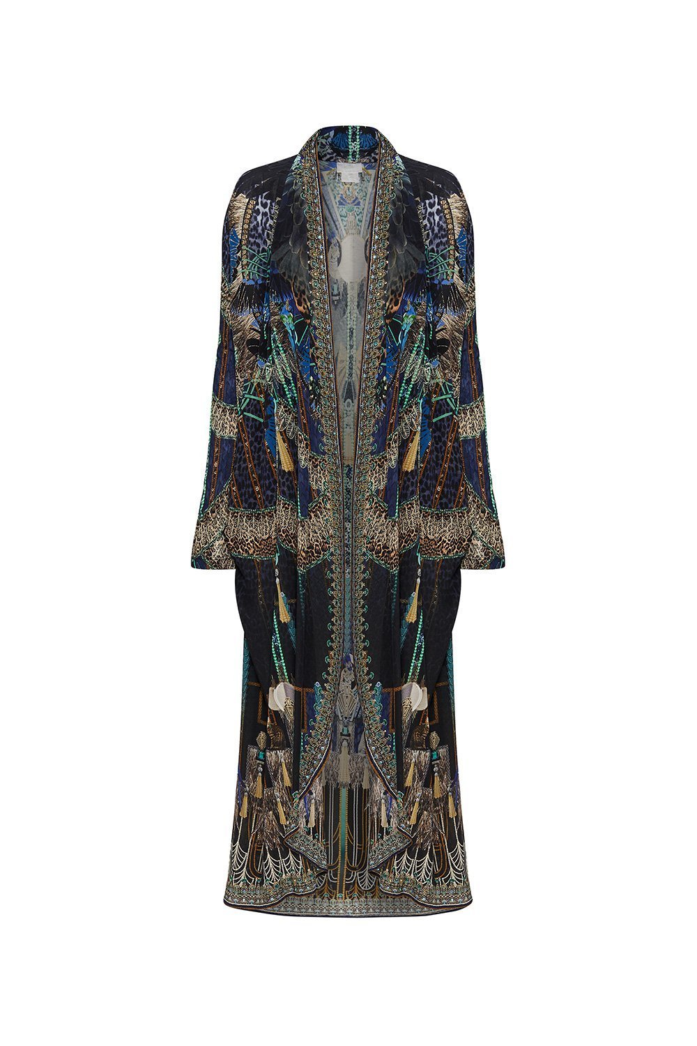 LONG CASUAL JACKET WITH POCKETS DRIPPING IN DECO