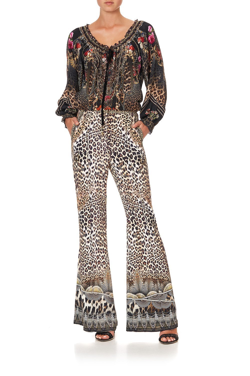 NECK TIE GATHERED BLOUSE GOTHIC GODDESS