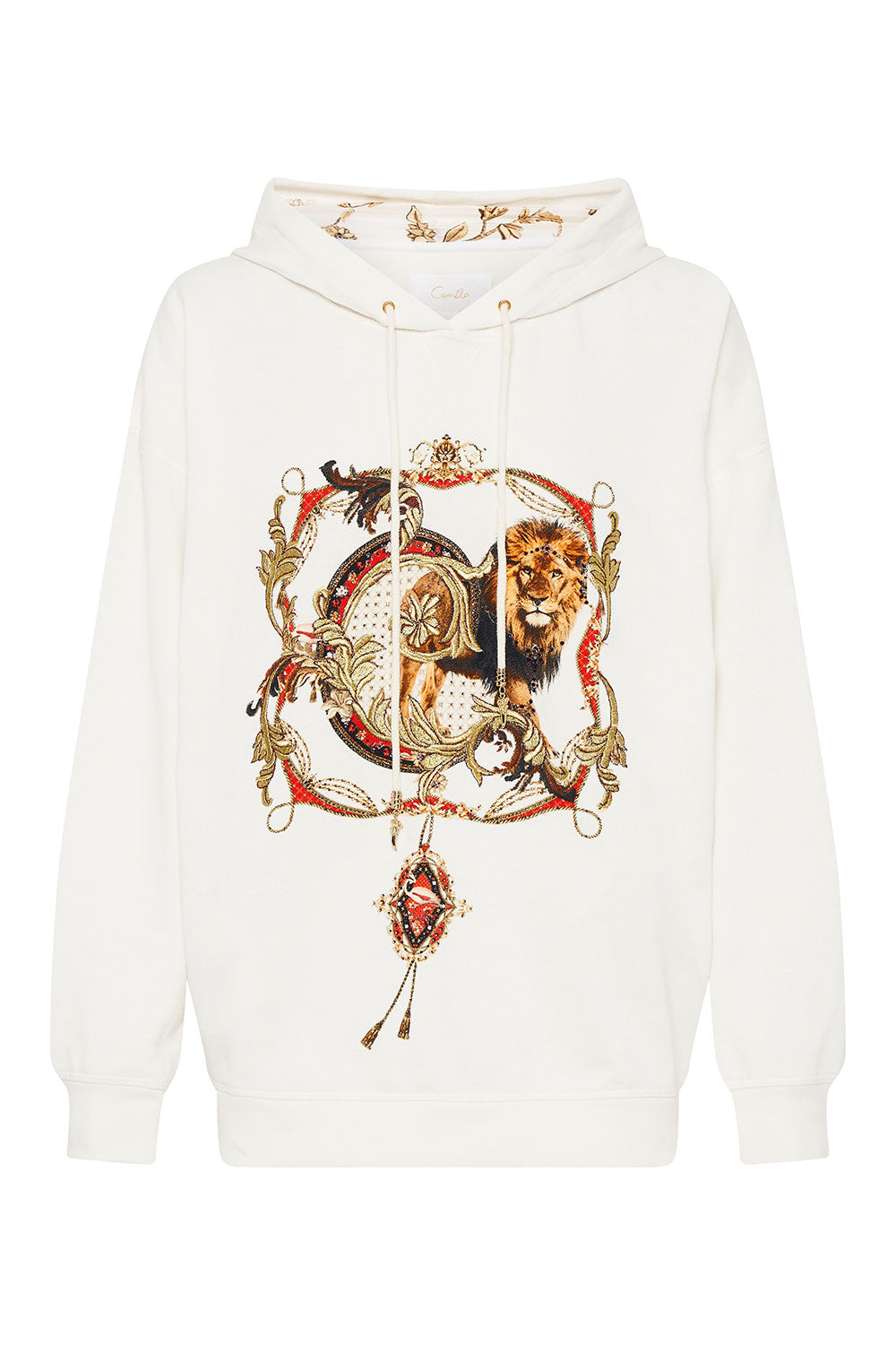 HOODY WITH POCKETS AND THE QUEEN WORE RED