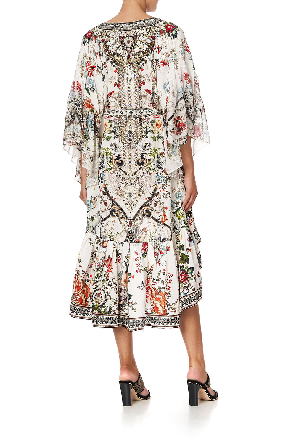 HIGH LOW RUFFLE DRESS SHAKESPEARES GARDEN