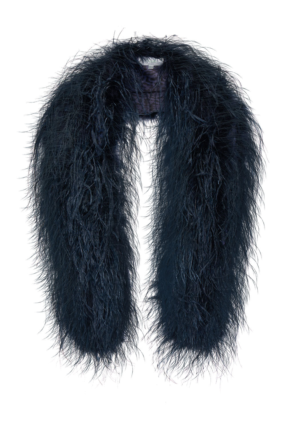 FEATHER STOLE WITH TIE DRIPPING IN DECO