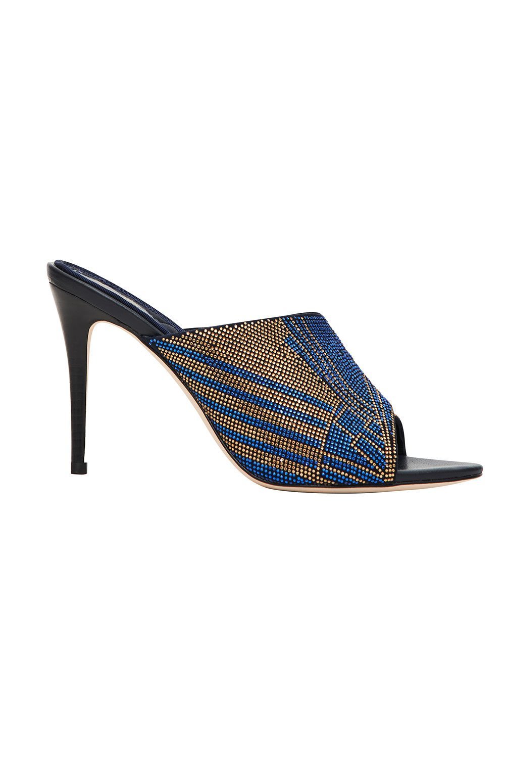 HEELED MULE LUXE NAVY