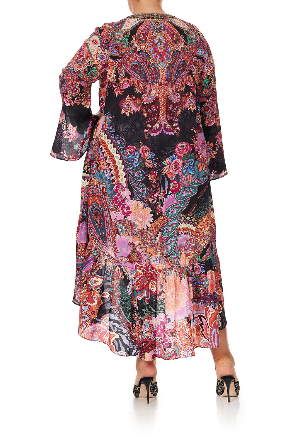 SHORT DRESS WITH HIGH LOW HEM SWINGING SIXTIES