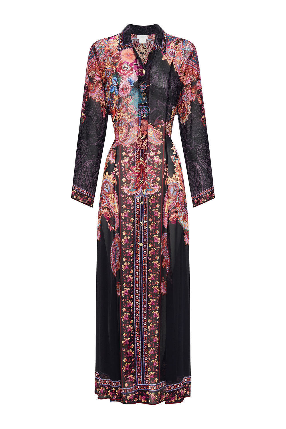 PRINTED TRENCH SWINGING SIXTIES