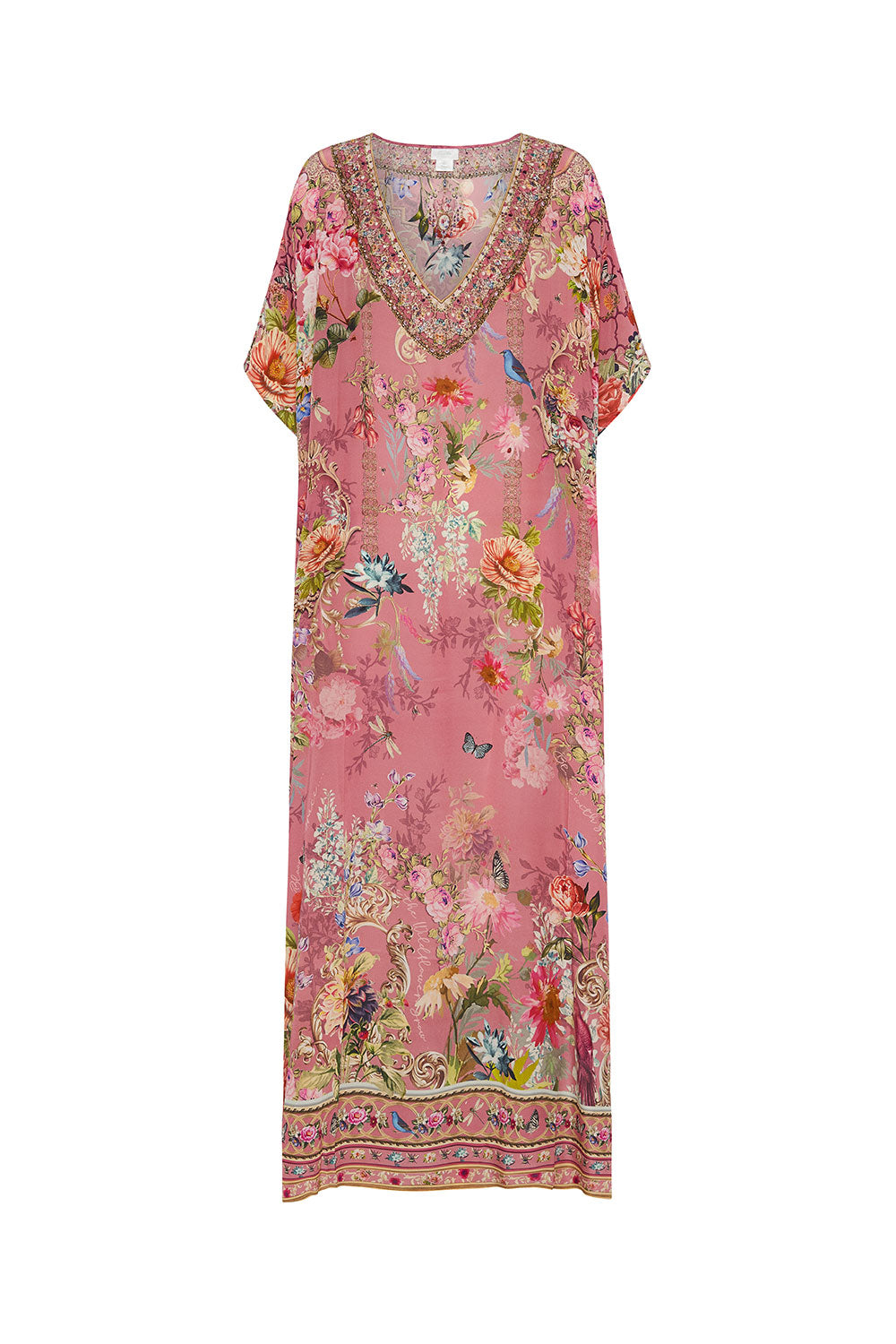 V-NECK KAFTAN PATCHWORK HEART