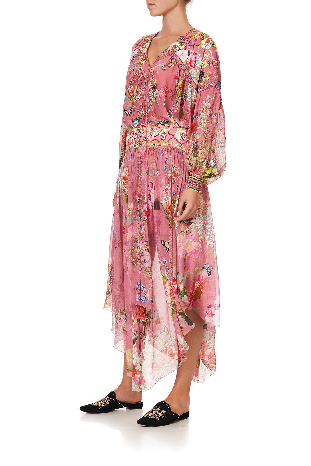 SHAPED WAIST SKIRT PATCHWORK HEART