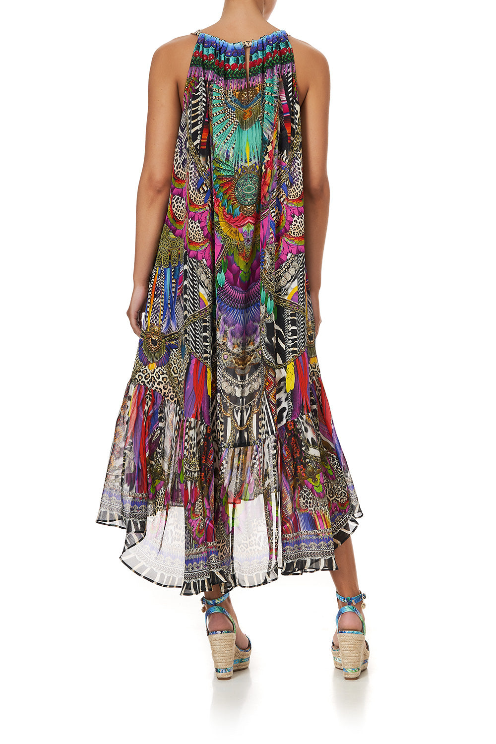 DROP SHOULDER FLARED DRESS GUARDIANS OF THE SUN