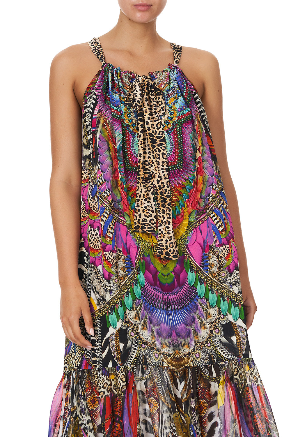 DROP SHOULDER FLARED DRESS GUARDIANS OF THE SUN