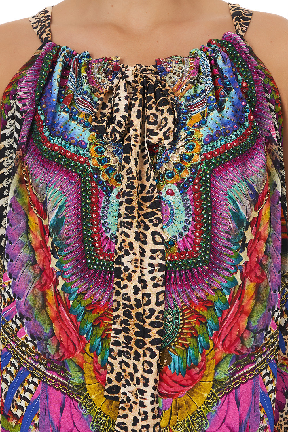 DROP SHOULDER FLARED DRESS GUARDIANS OF THE SUN