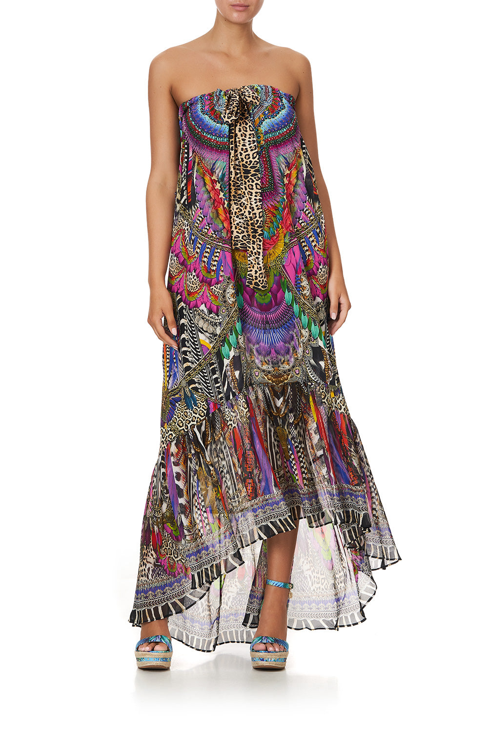 DROP SHOULDER FLARED DRESS GUARDIANS OF THE SUN