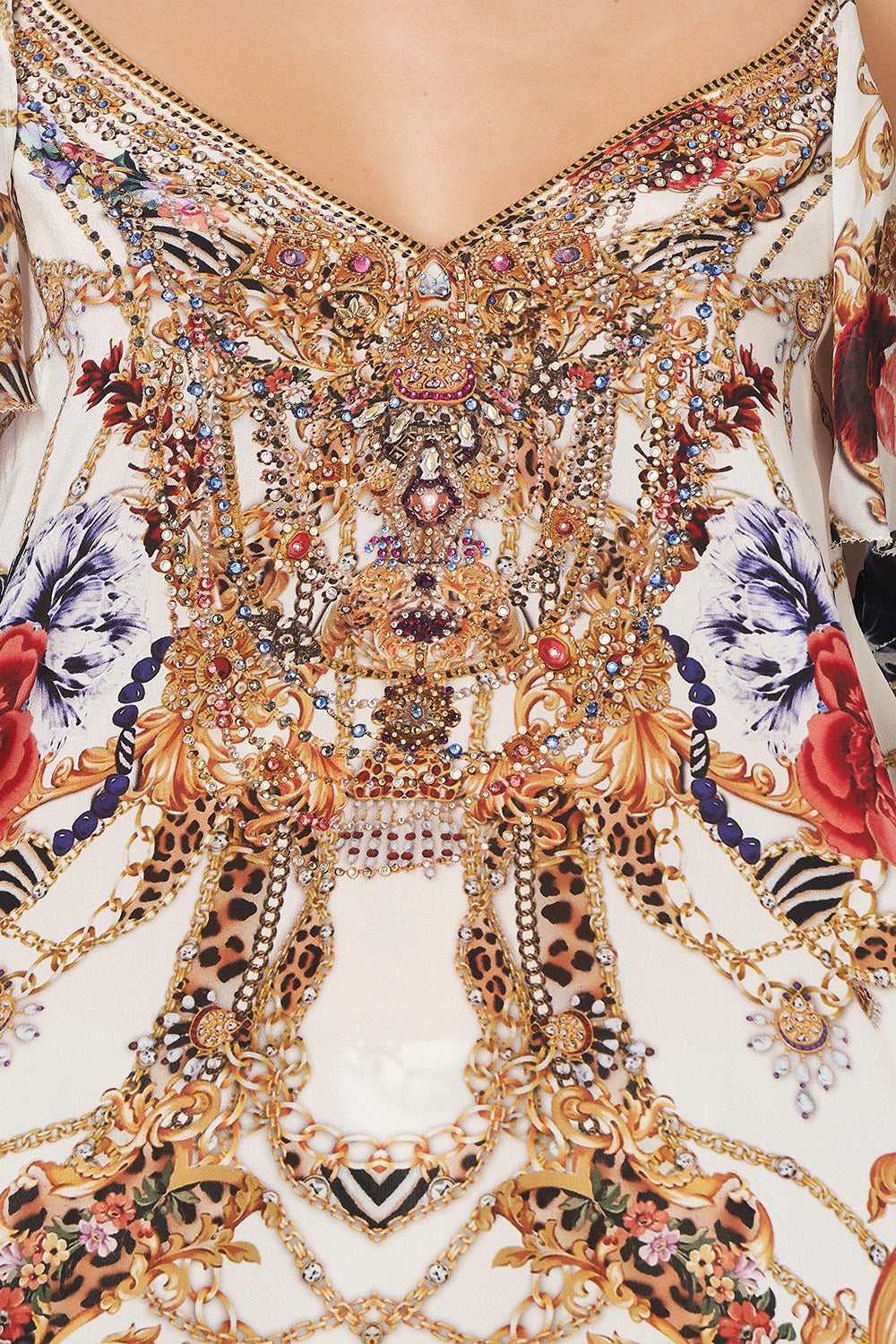 DROP SHOULDER RUFFLE BLOUSE REIGN SUPREME