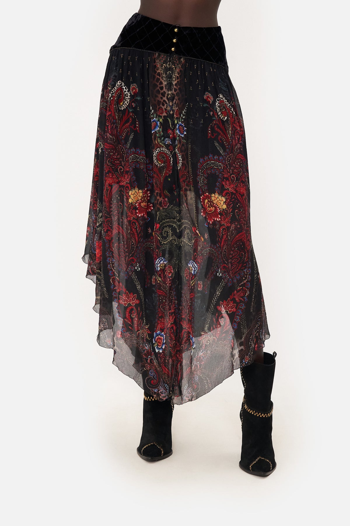 SHAPED WAIST SKIRT WOODSTOCK ROCK