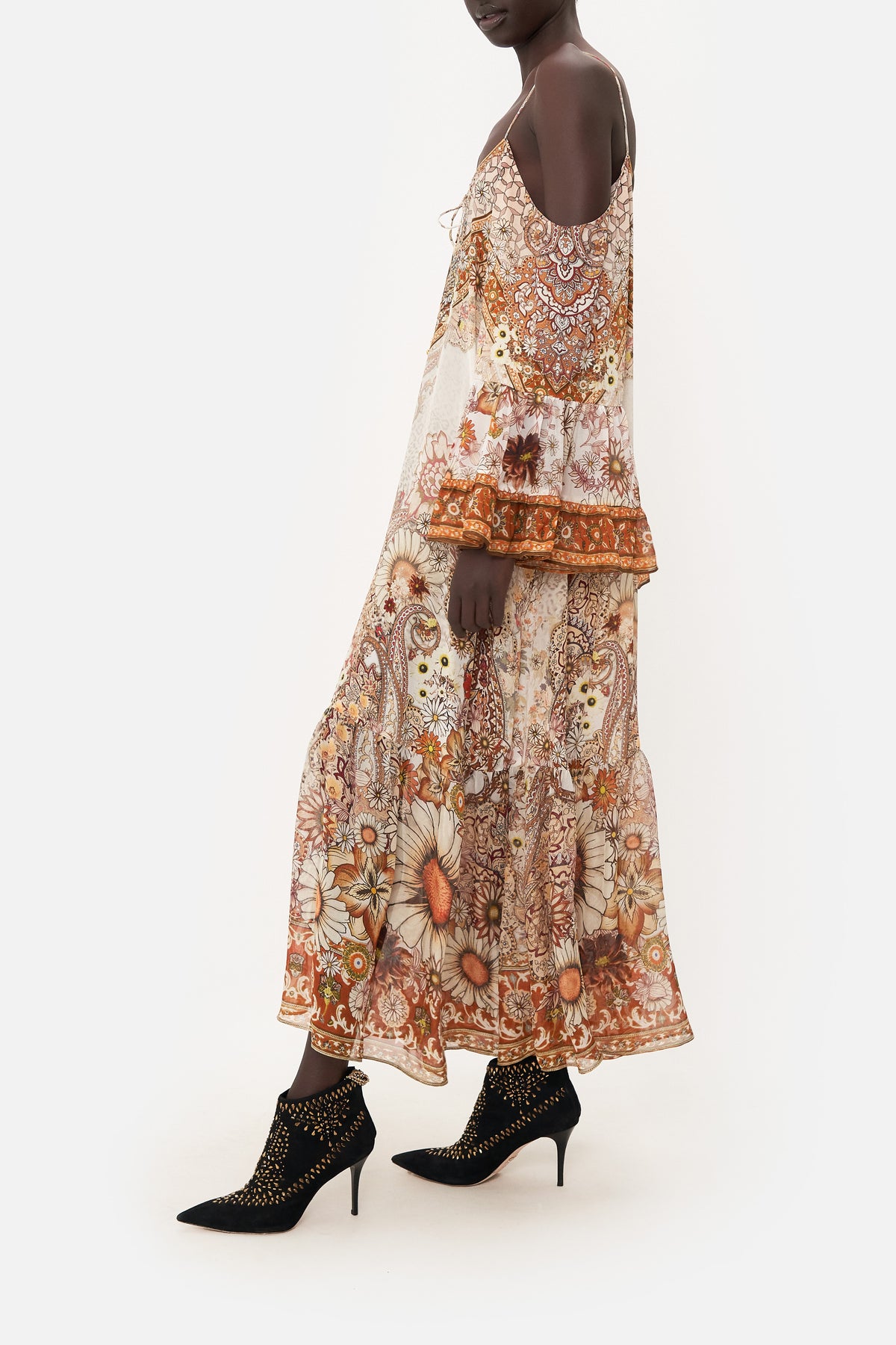 DROP SHOULDER LONG SLEEVE DRESS HEART OF A HIPPIE