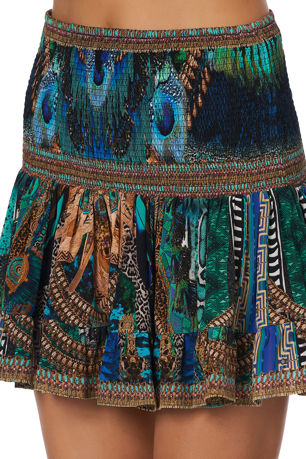 SHORT SHIRRED SKIRT TEMPLE TEMPTRESS