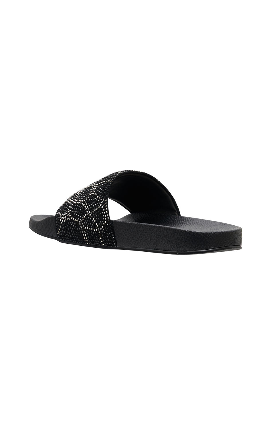 POOL SLIDES SOLID BLACK