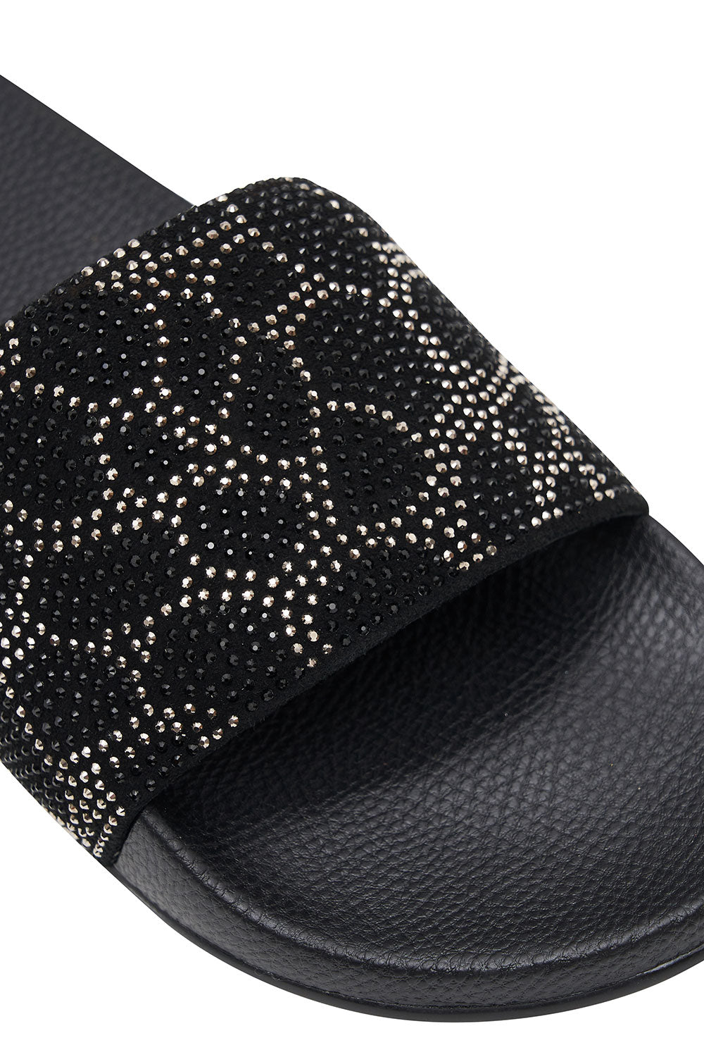 POOL SLIDES SOLID BLACK