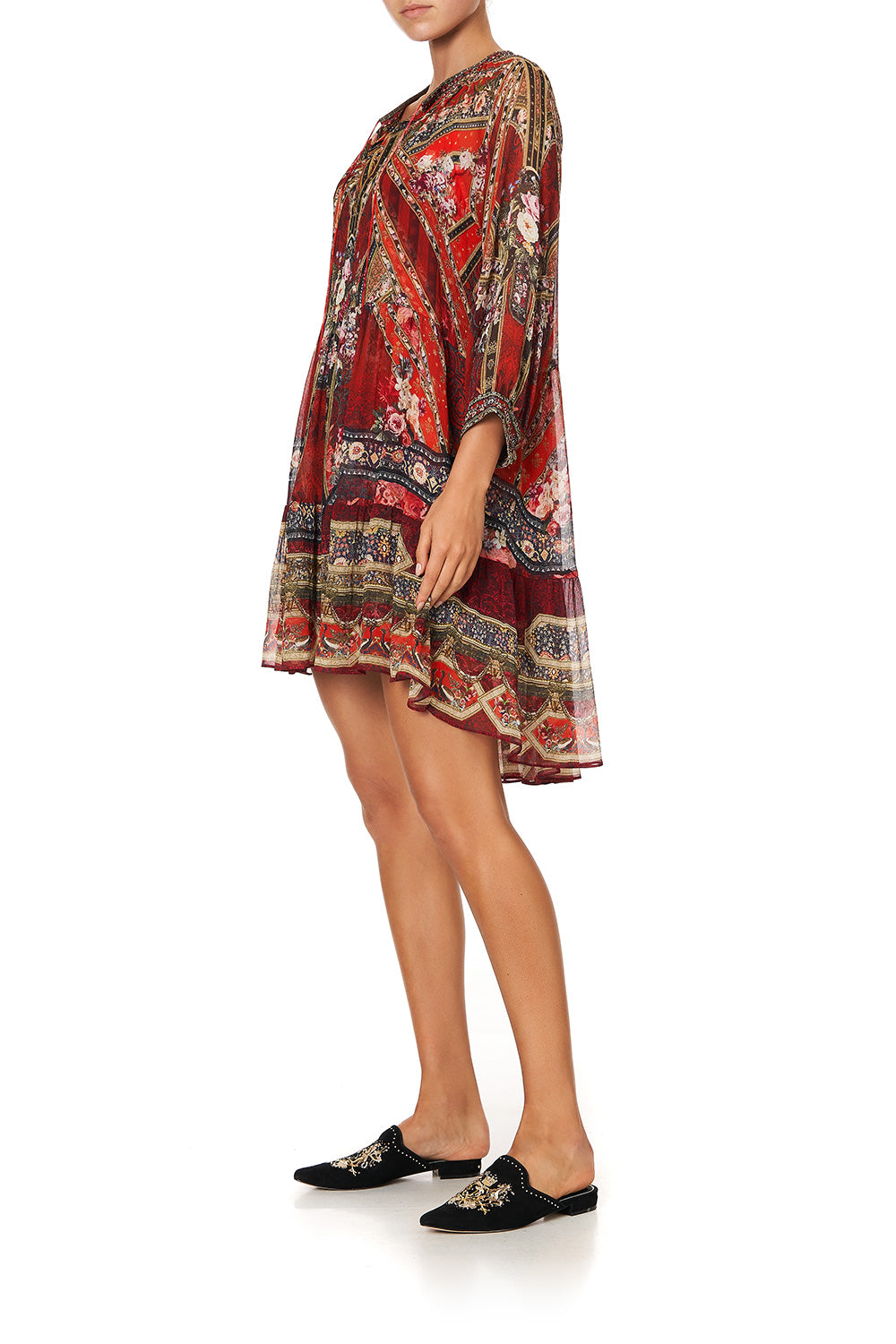 SHORT GATHERED PANEL DRESS STORIES OF A STATION