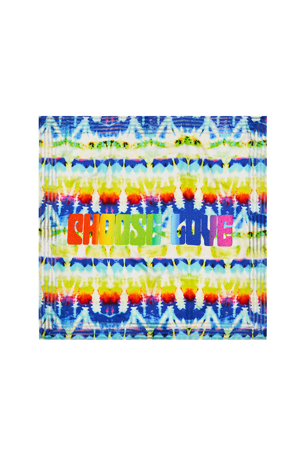 LARGE SQUARE SCARF HYPED UP HIPPIE