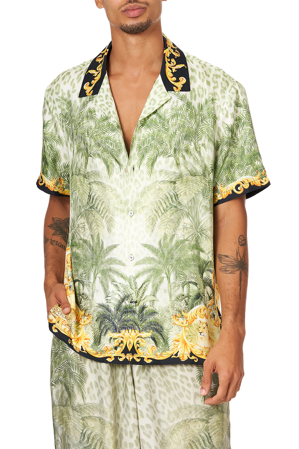 SHORT SLEEVE CAMP COLLARED SHIRT PALAZZO OF PALMS