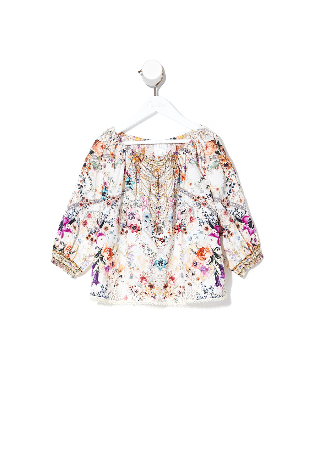 KIDS ELASTICATED NECK BLOUSE 12-14 SEW IN LOVE