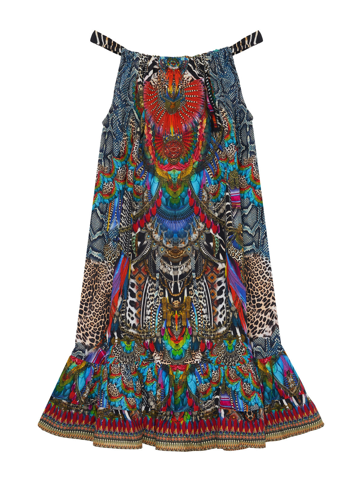 KIDS FRILL HEM TIERED DRESS 4-10 GUARDIANS OF THE SUN