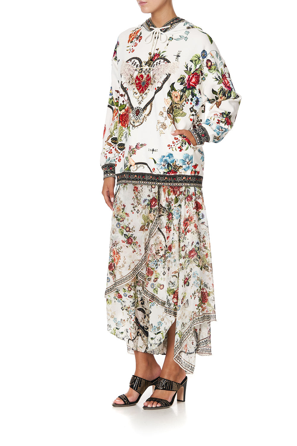 HOODIE WITH POCKETS SHAKESPEARES GARDEN