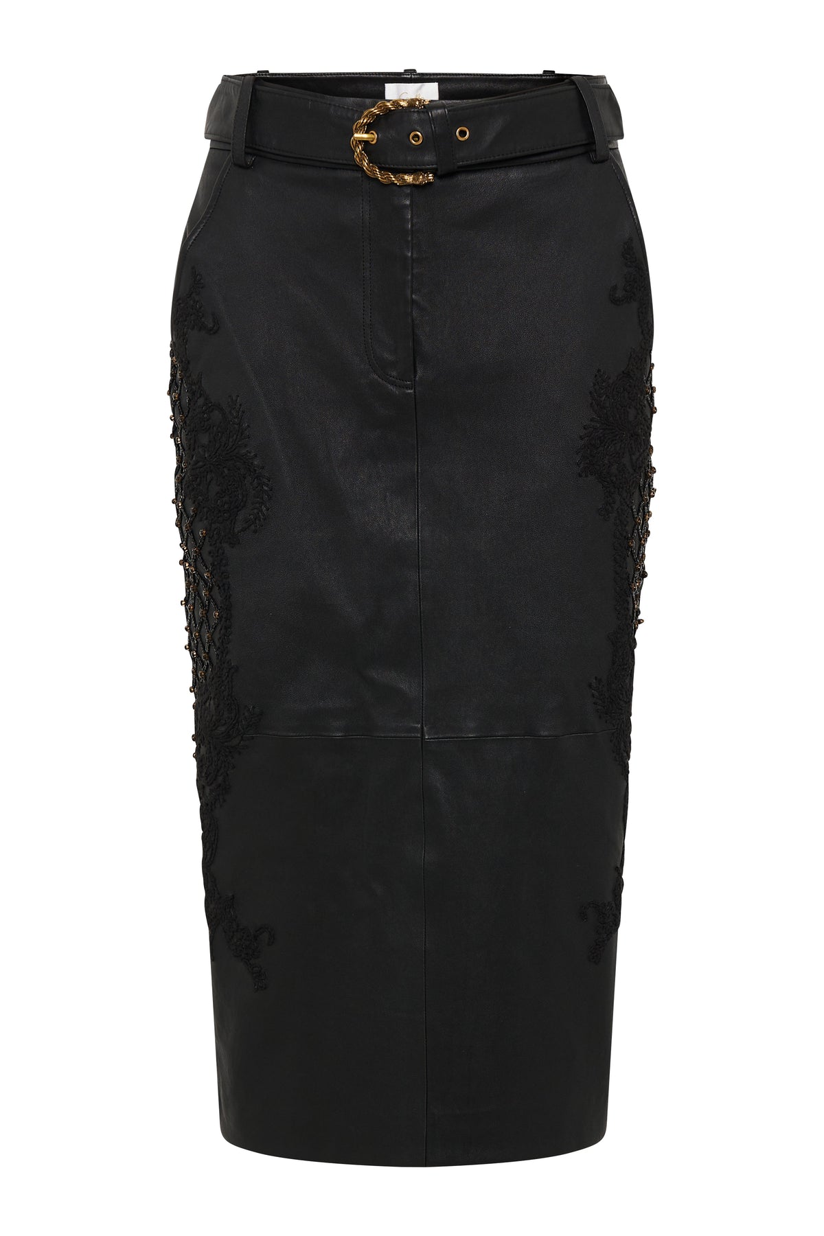 MIDI LEATHER SKIRT LEATHER