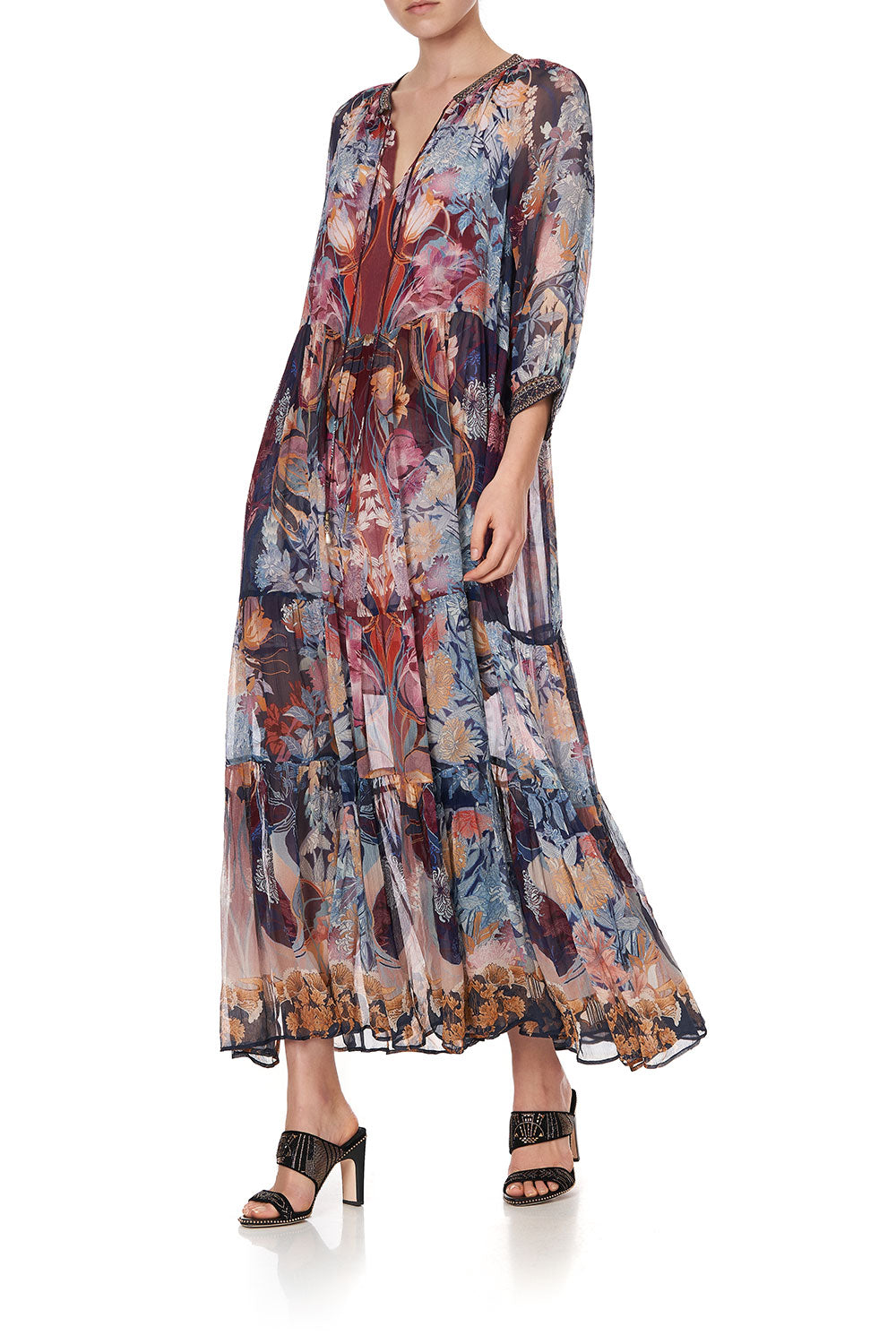 LONG GATHERED PANEL DRESS NOUVEAU NIGHTS