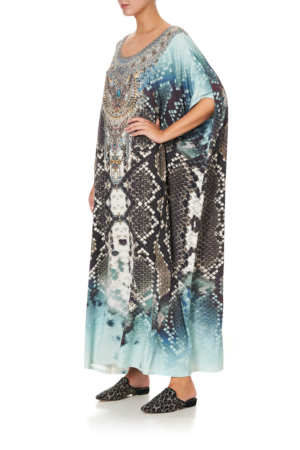 ROUND NECK LOUNGE KAFTAN PREY
