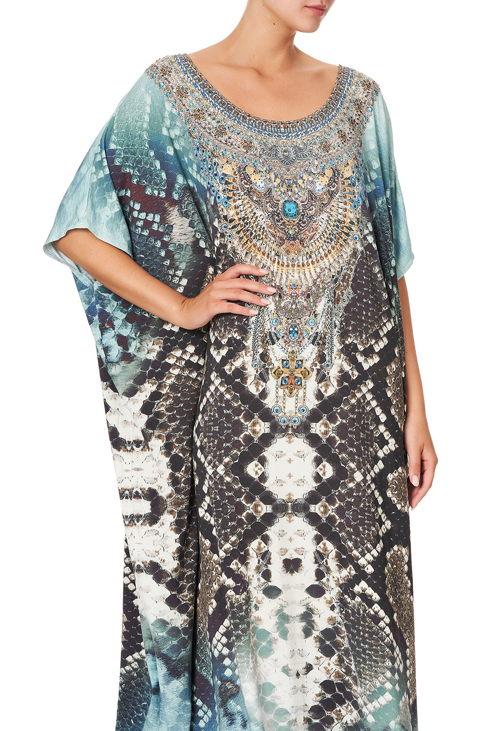 ROUND NECK LOUNGE KAFTAN PREY