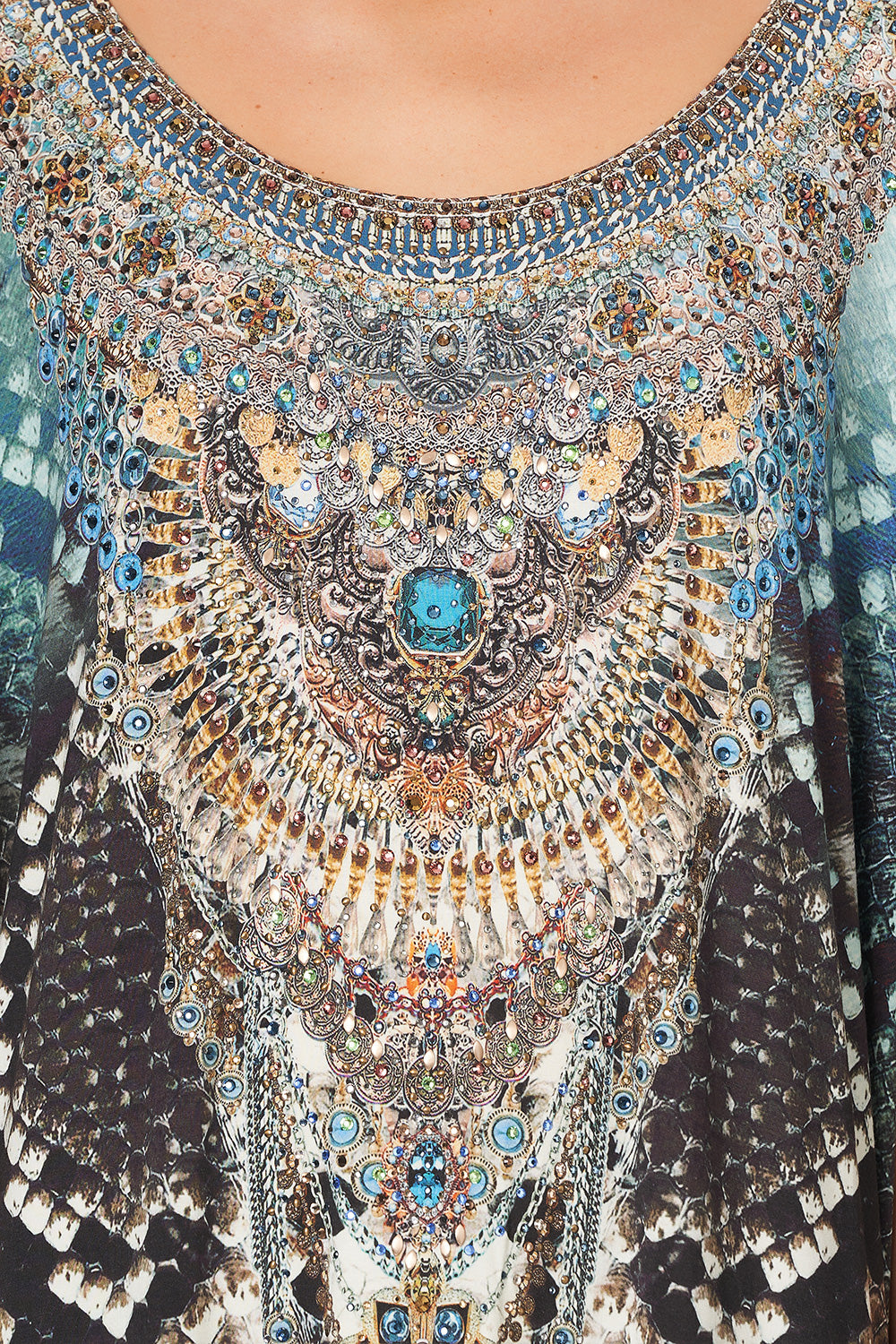 ROUND NECK LOUNGE KAFTAN PREY