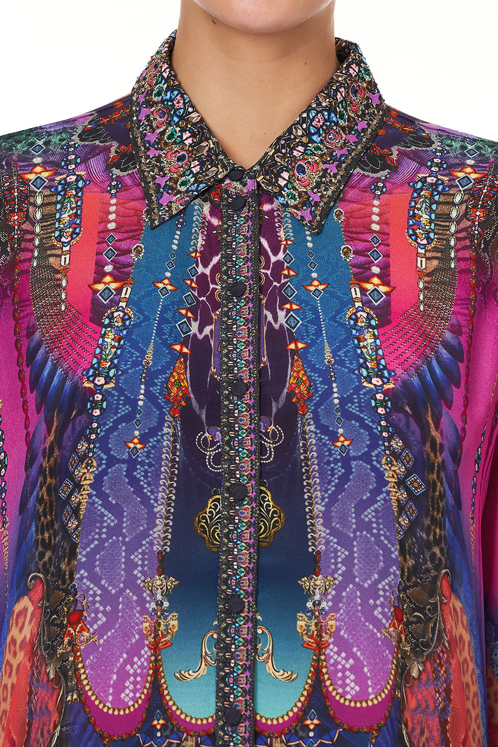 TIERED SHIRT DRESS MIDNIGHT MADNESS