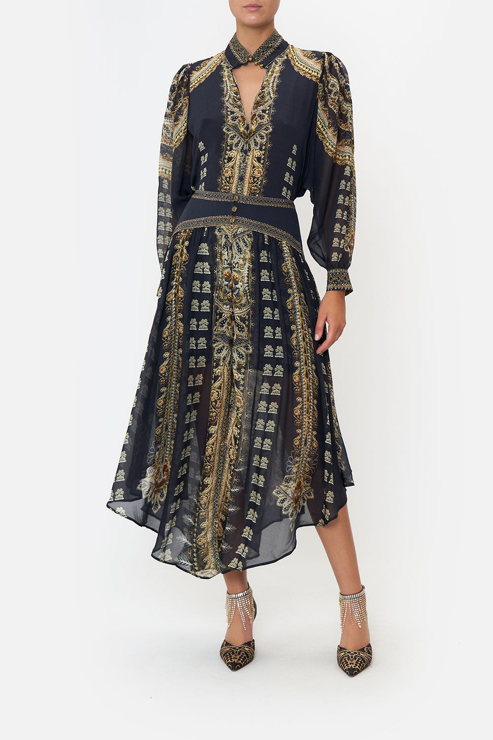 DROP SLEEVE SWING BLOUSE ITS ALL OVER TORERO