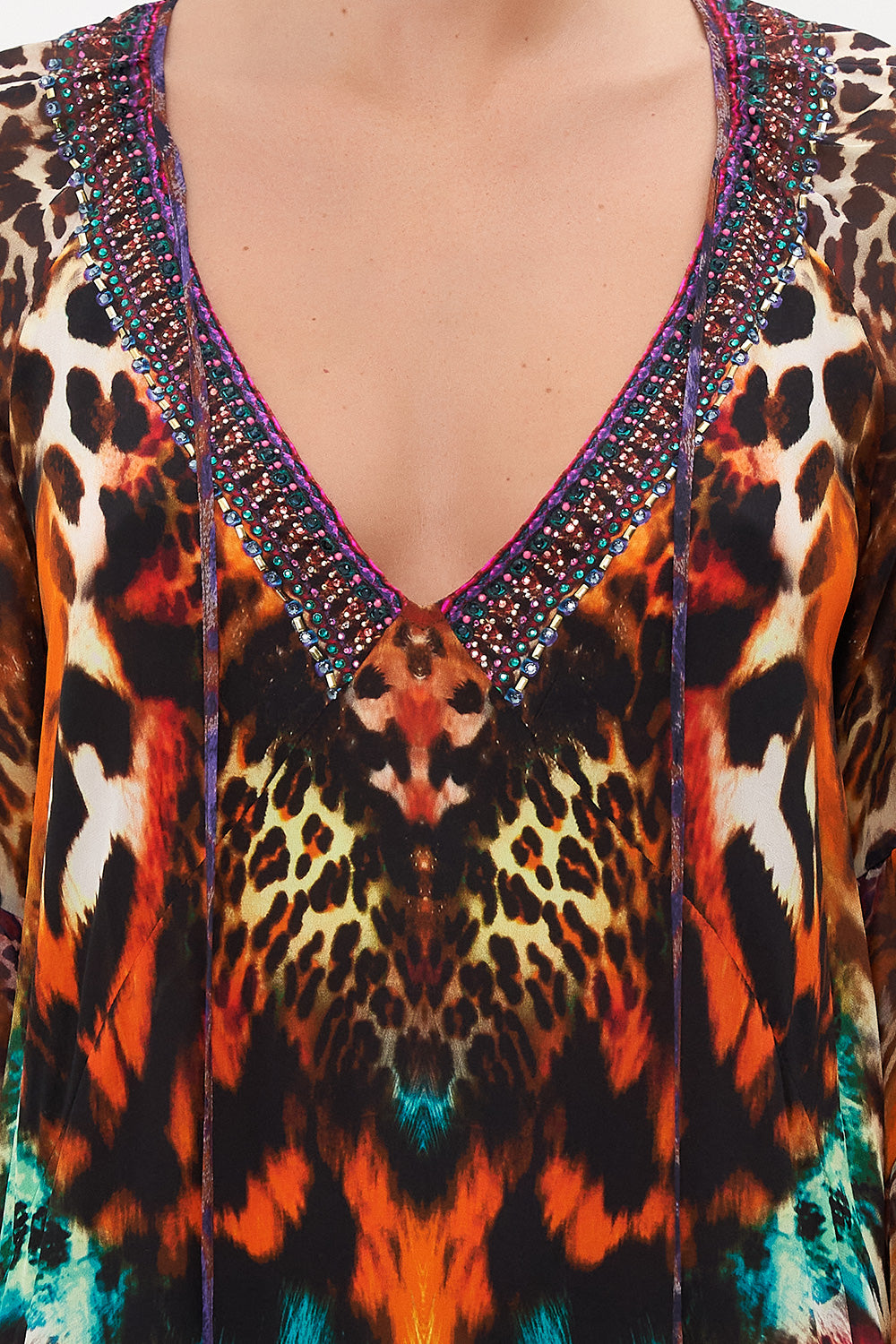 A-LINE GATHERED PANEL DRESS SURREALIST SUSPENSION