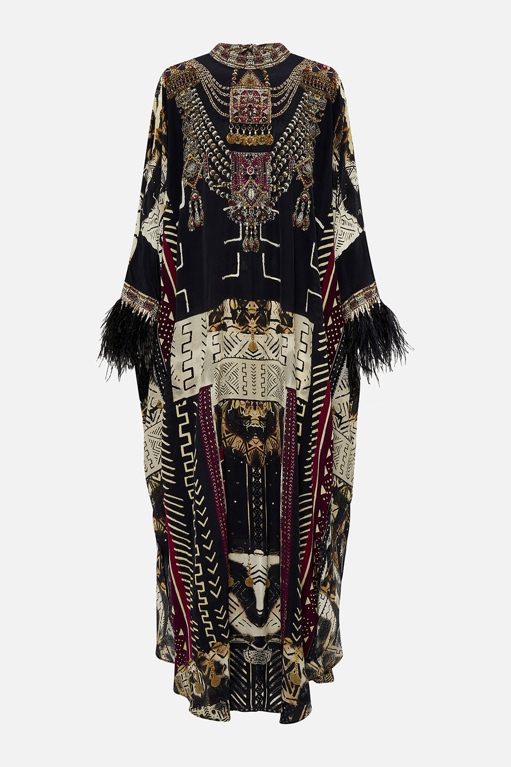 HIGH COLLAR KAFTAN WITH TIE DESERT DREAMS