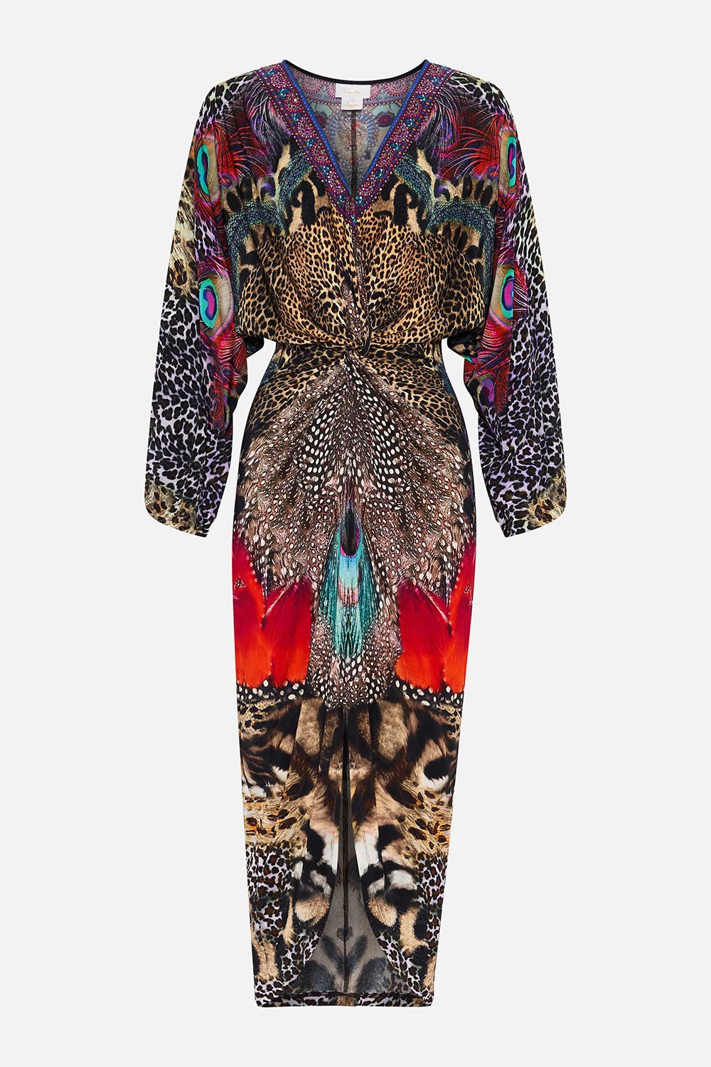 LONG SPLIT FRONT TWIST DRESS XANADU RISING