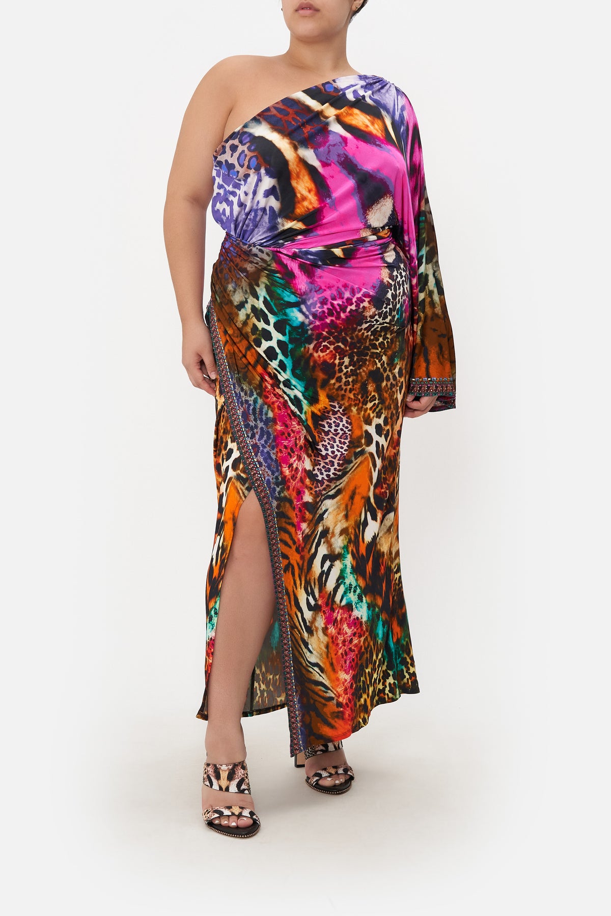 ONE SHOULDER JERSEY DRESS SURREALIST SUSPENSION