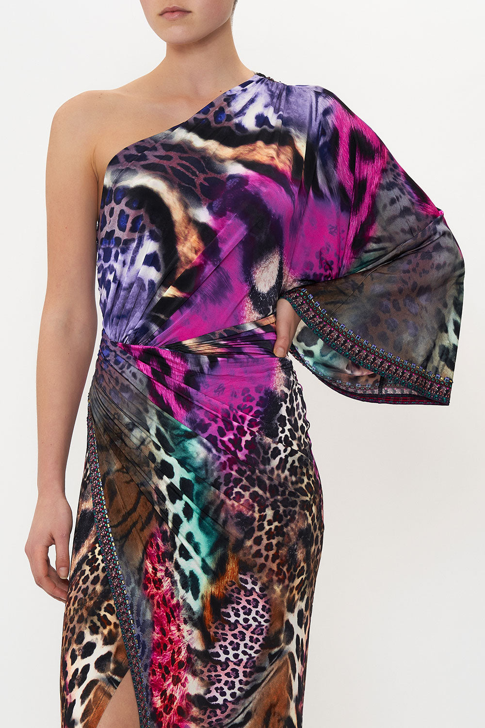 ONE SHOULDER JERSEY DRESS SURREALIST SUSPENSION