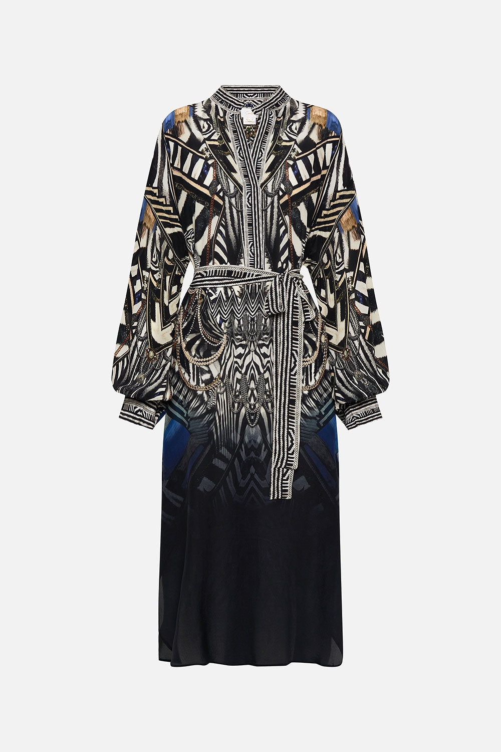 BLOUSON SLEEVE PLACKET DRESS KNIGHT OF THE WILD